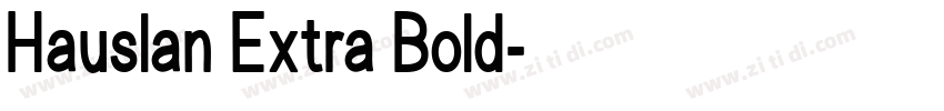 Hauslan Extra Bold字体转换